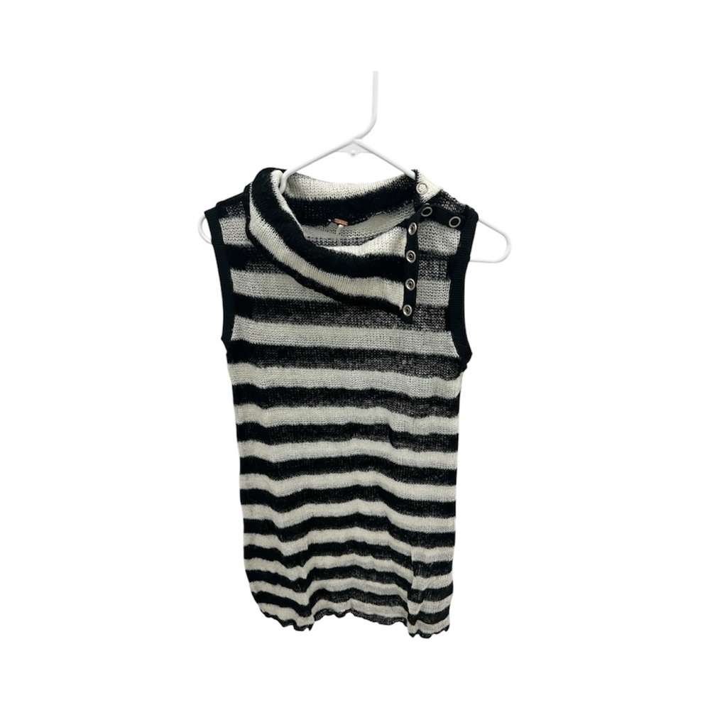 Free People Black and White Knit Dress